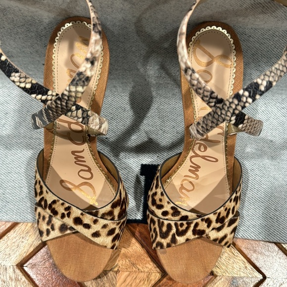 Sam Edelman Snake and Leopard Brahma Heels size 8 - Picture 4 of 8